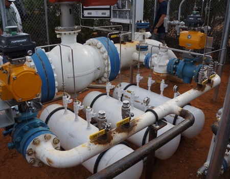 Stainless instrumentation tubing installed on process equipment